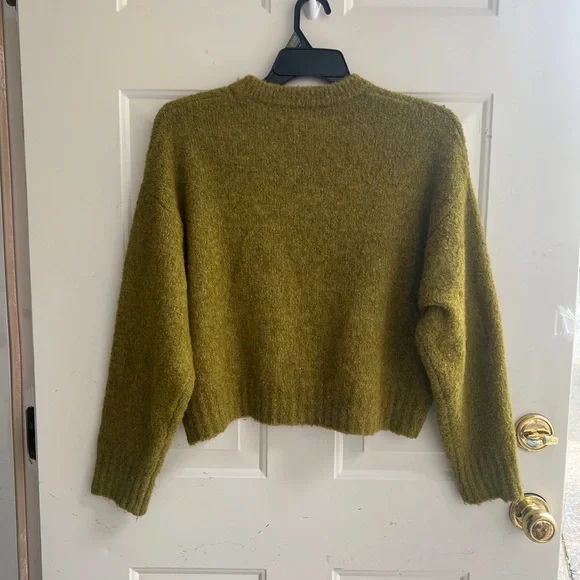 Topshop Mustard Crew Neck Sweater - Picture 3 of 13